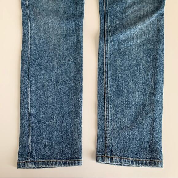 Reformation Yasmin Belted High Rise Straight Leg Inari Wash Blue Jeans Size 28 - Picture 11 of 12